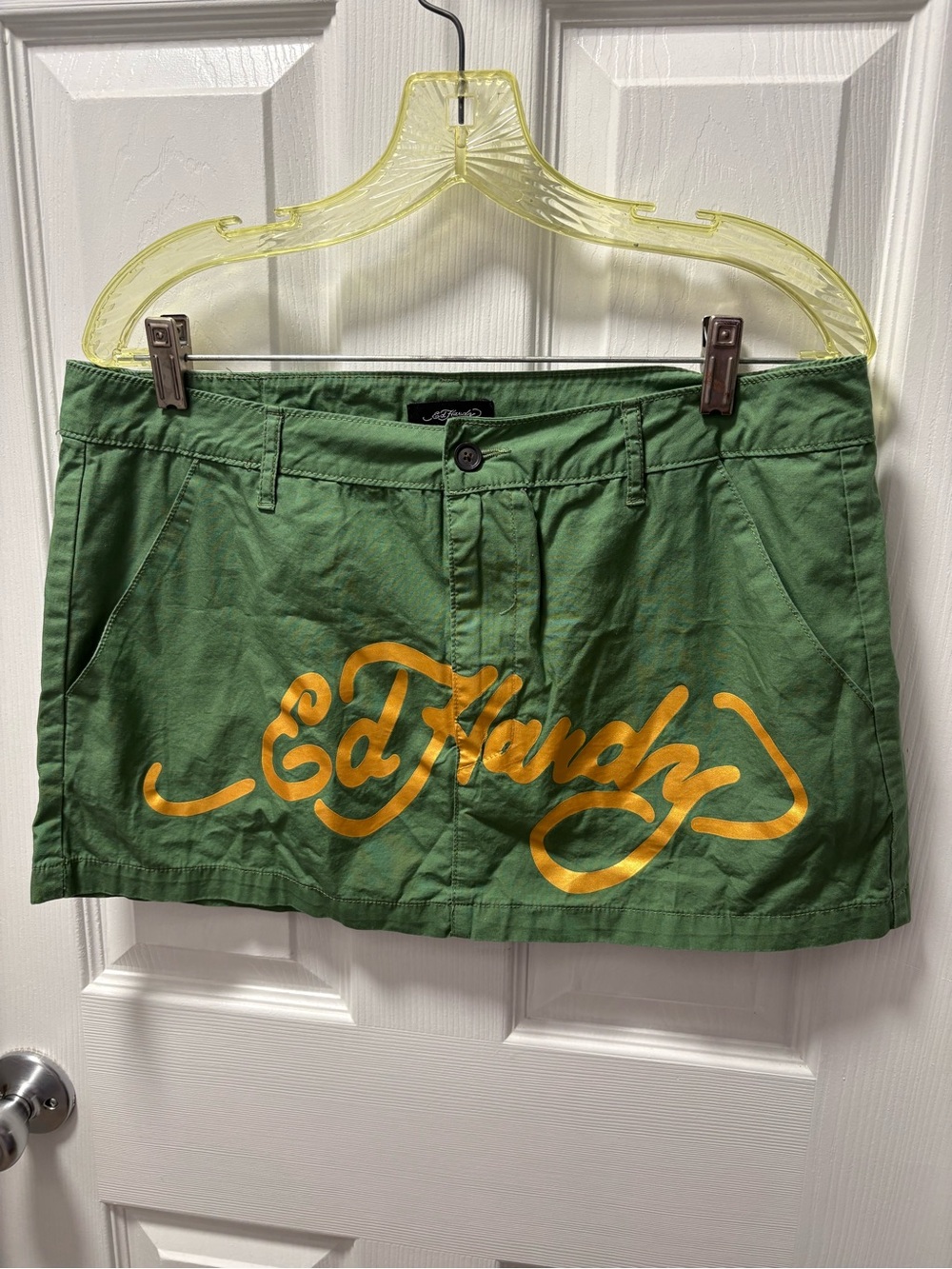 Ed Hardy Olive Green Mini Skirt